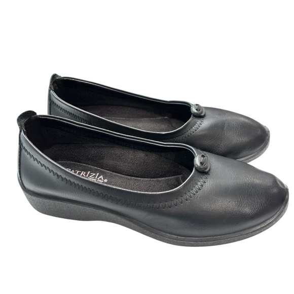Patrizia By Spring Step Black Vegan Leather Ballet Flat Slip On Comfort Shoe 8.5 - Picture 7 of 14